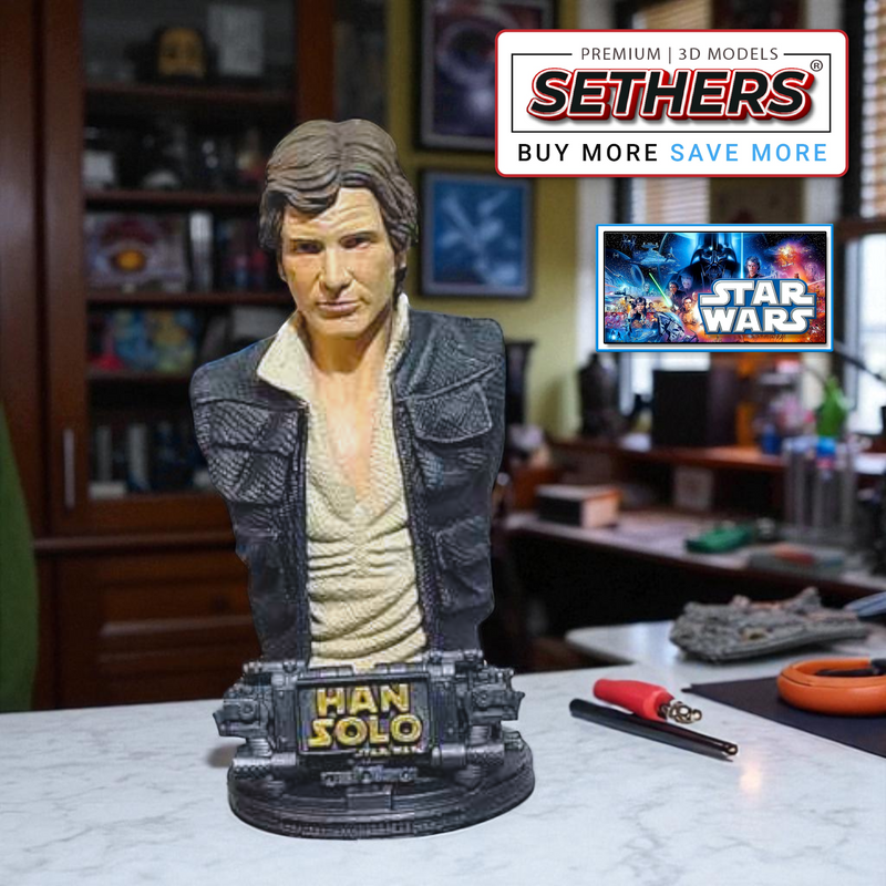 Han Solo Bust | Star Wars | Best 3D Printing Model Files at Sethers