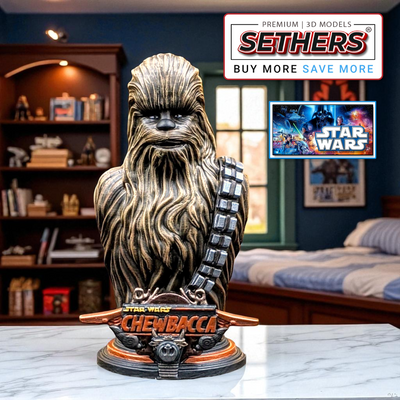 Chewbacca Bust | Star Wars | Best 3D Printing Model Files at Sethers