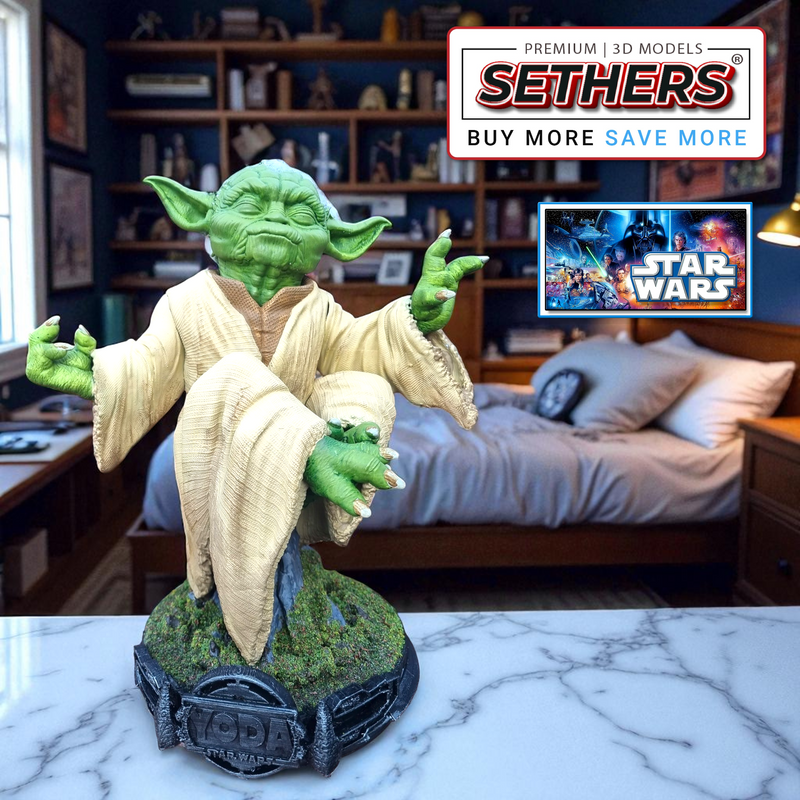 Yoda Bust | Star Wars | Best 3D Printing Model Files at Sethers