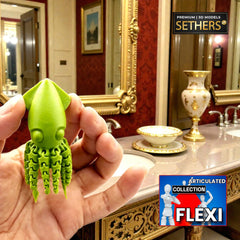 Squid | Flexi Articulated | Print in Place | 3D Printing STL Models