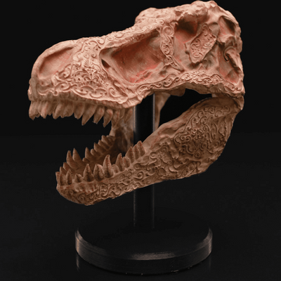 Carved T-Rex Skull | 3D Printer Model Files