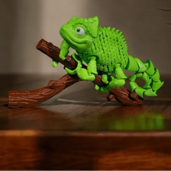 Chameleon with Display Base | Articulated | 3D Printer Model Files
