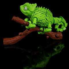 Chameleon with Display Base | Articulated | 3D Printer Model Files