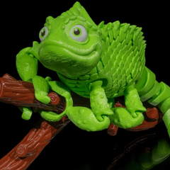 Chameleon with Display Base | Articulated | 3D Printer Model Files