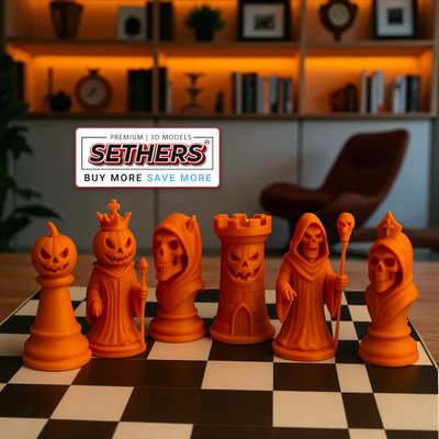 Halloween Pumpkin Chess Set | Best 3D Printing Models