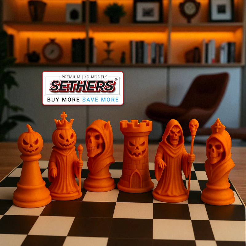 Halloween Pumpkin Chess Set | Best 3D Printing Models