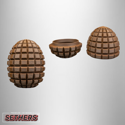 Chocolate Easter Egg v2 Hidden Container | 3D Printer Model Files