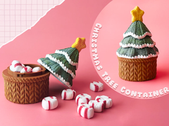 Christmas Tree Hidden Container | Knitted Crochet | 3D Printer Model Files