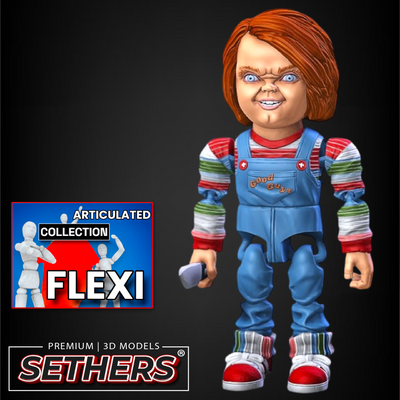 Chucky | Flexi Print In Place Articulated | 3D Printer Model Files