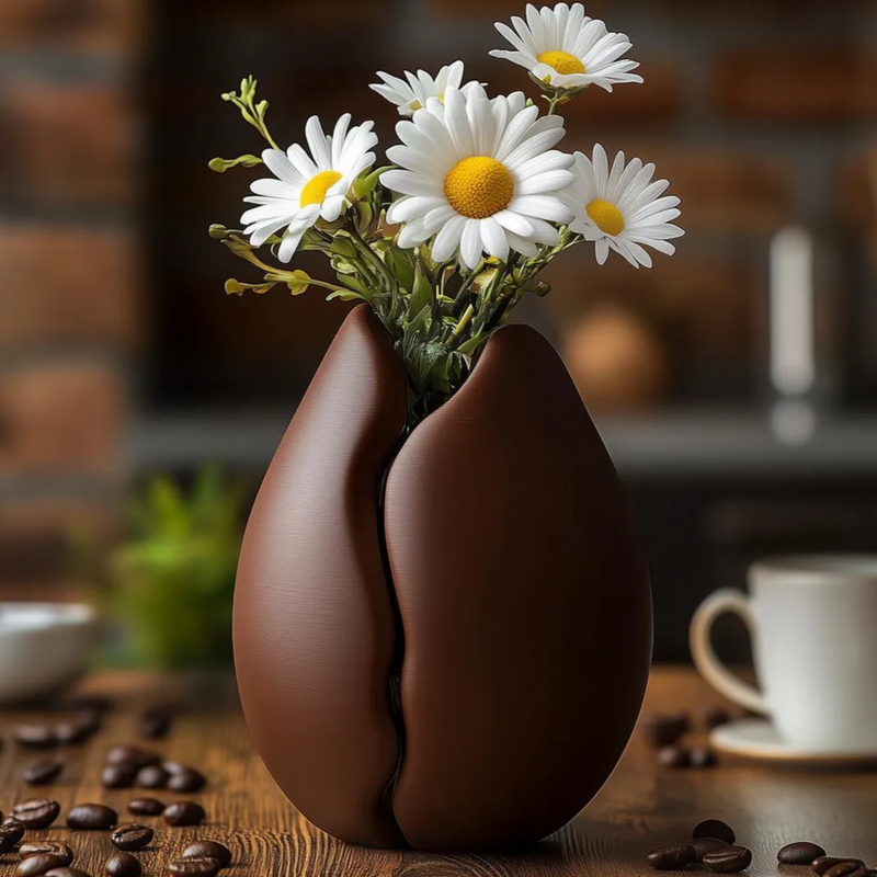 Coffee Bean | Flower Plant Vase Planter | 3D Printer Model Files