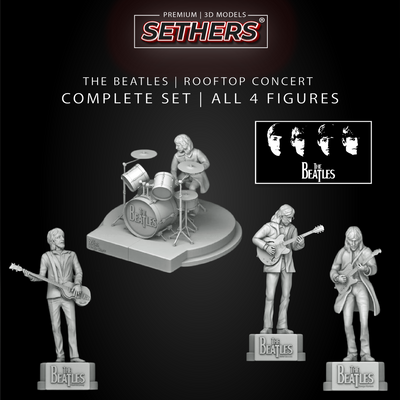 Complete Set of 4 | Rooftop Concert | The Beatles | 3D Printer Model Files