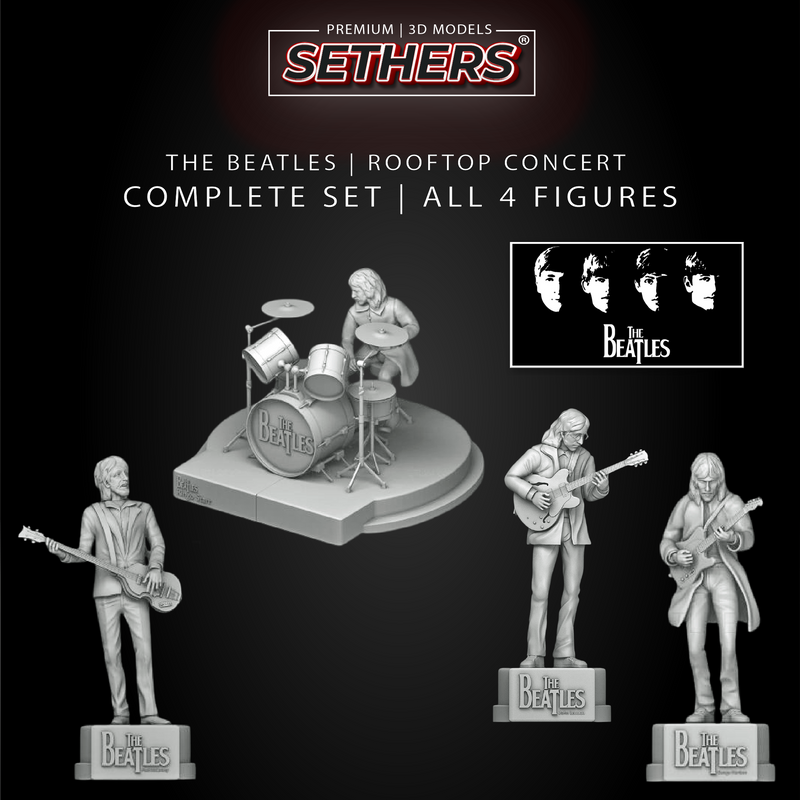 Complete Set of 4 | Rooftop Concert | The Beatles | 3D Printer Model Files