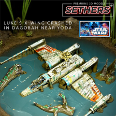 Complete Set | Yoda Hut Luke X-Wing | Diorama | 3D Printing Model