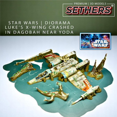 Complete Set | Yoda Hut Luke X-Wing | Diorama | 3D Printing Model