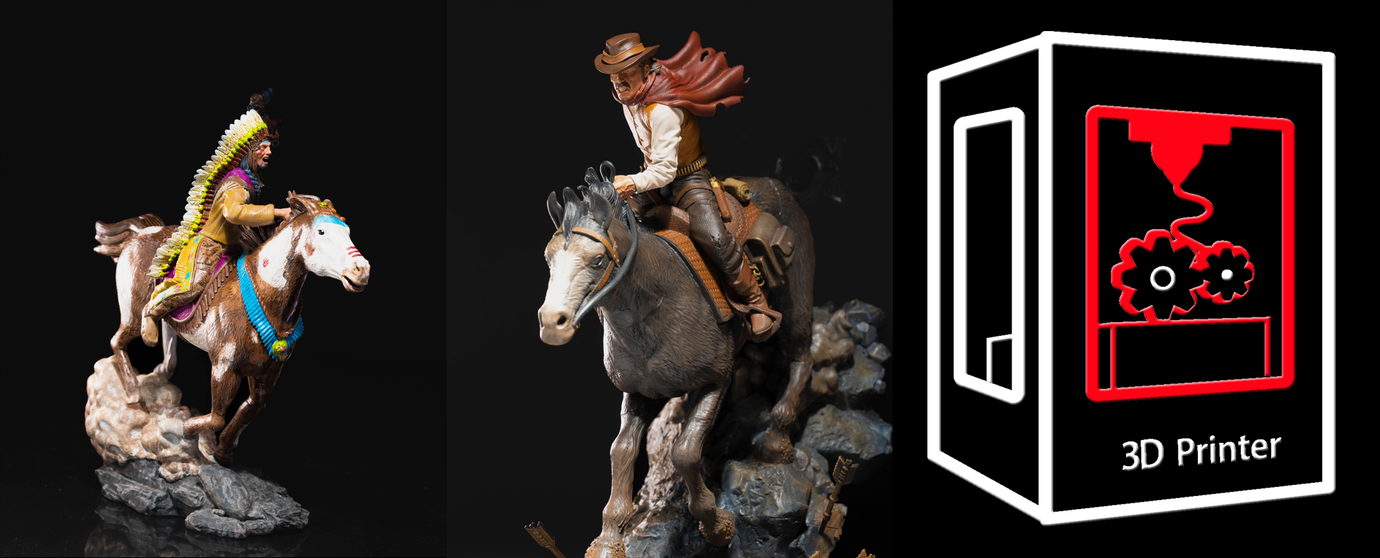 Cowboys and Indians Collection 3D Printer Model Files download