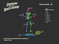 Creature from the Black Lagoon | Classic Movie Monsters | 3D Printer Model Files