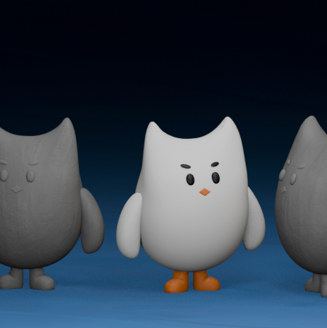 Cute Snowy Owl | 3D Printer Model Files