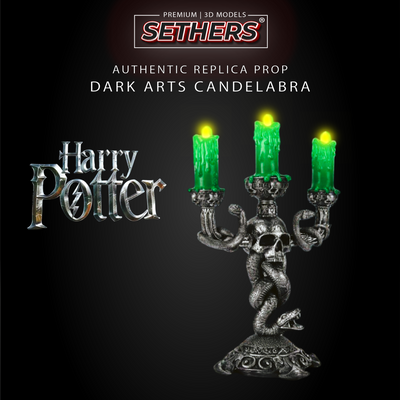 Dark Arts Candelabra | Harry Potter Prop | 3D Printer Model Files