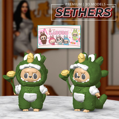 Dinosaure Rose | Labubu Monsters | Best 3D Printing STL Model Files