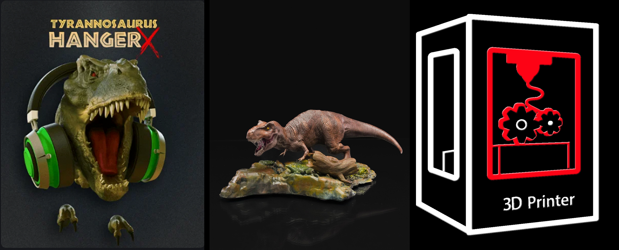 Dinosaur collection 3d printed model files for download