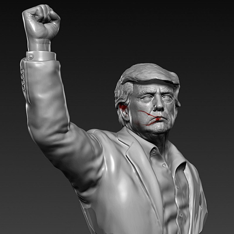 Donald Trump Fist Raised Bust | 3D Printer Model Files