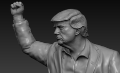 Donald Trump Fist Raised Bust | 3D Printer Model Files