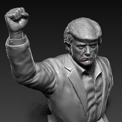 Donald Trump Fist Raised Bust | 3D Printer Model Files