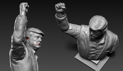 Donald Trump Fist Raised Bust | 3D Printer Model Files