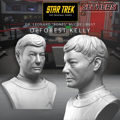 Dr McCoy Bust | Star Trek TV Series | 3D Printing STL  Model Files