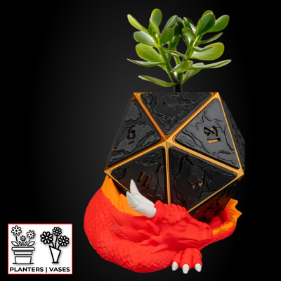 Dragon D20 Dice Planter | 3D Printer Model Files