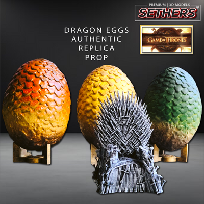 Dragon Eggs with Stand | Game of Thrones | 3D Printer Model Files