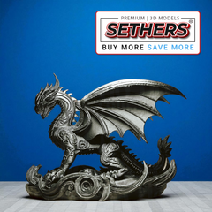 Ornate Dragan Sculpture  | Best 3D Printing Model Files at Sethers