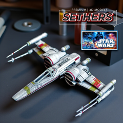 T-70 X-Wing Starfighter Starship | Star Wars | 3D Printing Models
