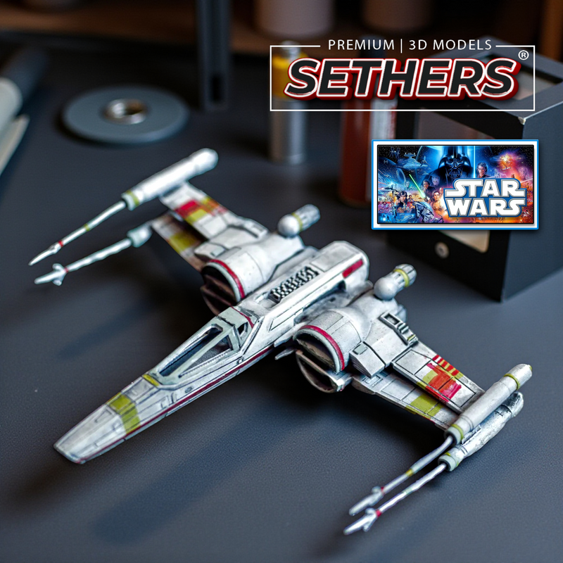 T-70 X-Wing Starfighter Starship | Star Wars | 3D Printing Models