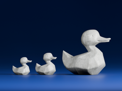 Duck Family Low-Poly | 3D Printer Model Files