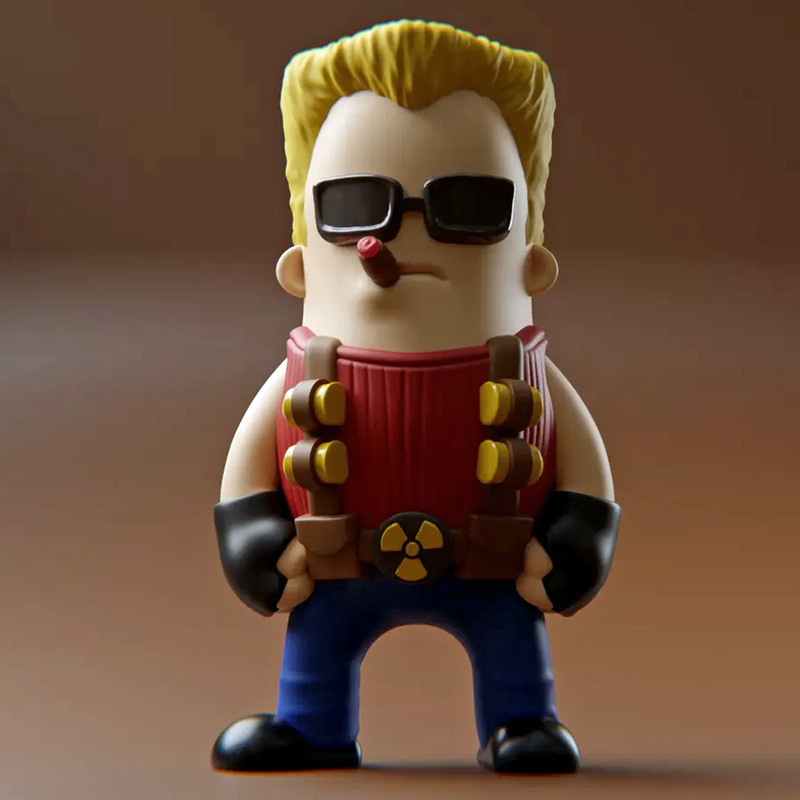 Duke Nukem Mini Figures | 3D Printer Model Files