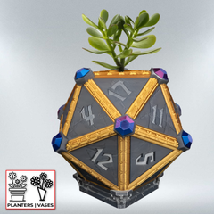 Dwarven D20 Dice Planter | 3D Printer Model Files