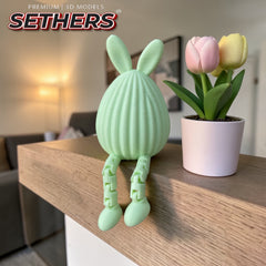 Easter Bunny Egg | Flexi Print-in-Place Articulated | 3D Printing Models