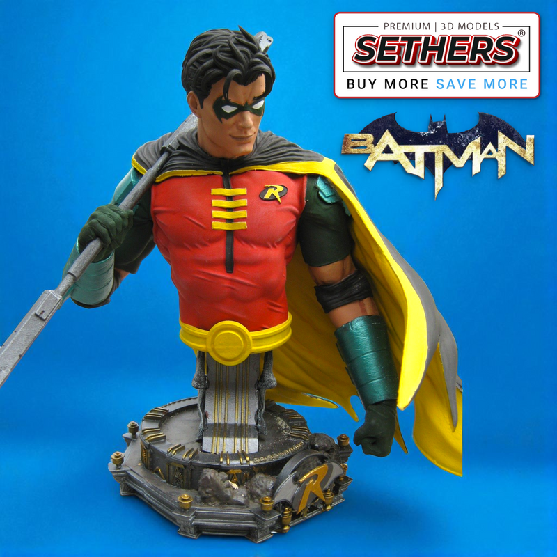 Robin Bust | Batman | DC Comics | 3D Printing Model Files