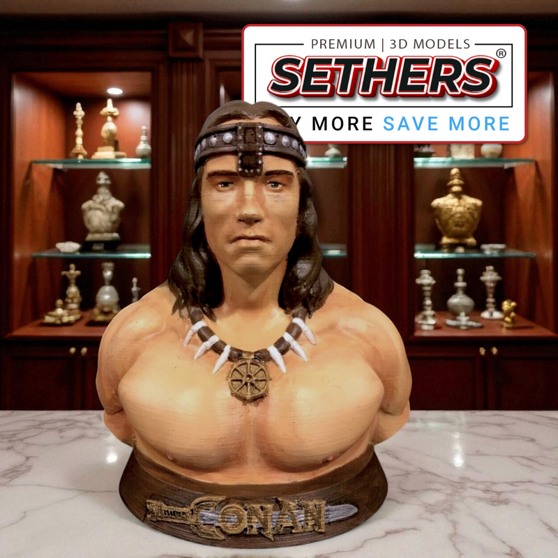 Conan the Barbarian Bust | Best 3D Printing Models at Sethers