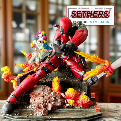 Deadpool Diorama | Marvel Comics | Best 3D Printing Model Files