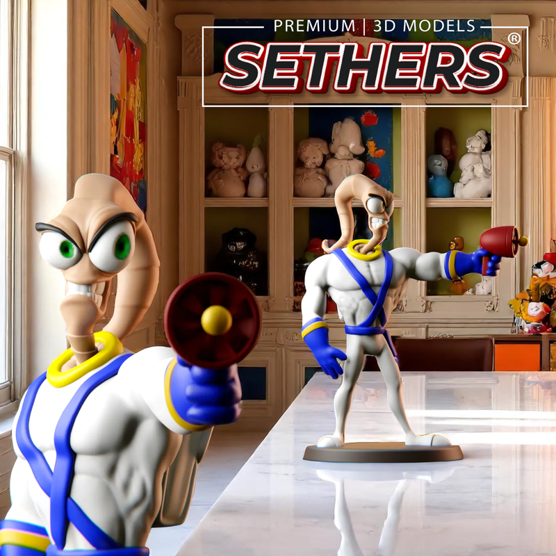 Earthworm Jim | Best 3D Printing Models at Sethers