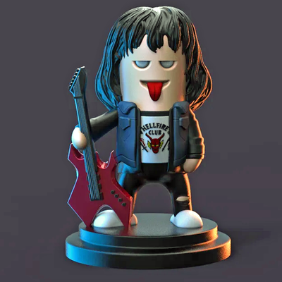Eddie Munson Stranger Things Mini Figure | 3D Printer Model Files