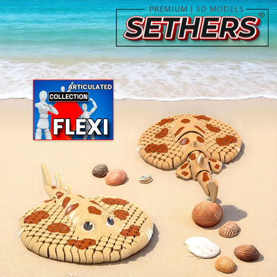 Electric Manta Ray | Flexi Articulated | 3D Printer Model Files