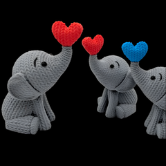 Elephant Heart Love | Crochet Knitted | 3D Printer Model Files