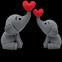 Elephant Heart Love | Crochet Knitted | 3D Printer Model Files