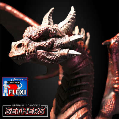 Epic Dragon with Wings | Articulated | 3D Printer Model Files