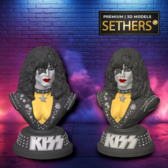 Paul Stanley Sculpture Bust | The Starchild KISS | 3D Printer Model Files