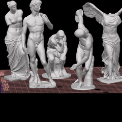 Famous Statues Set Figures | 3D Printer Model Files