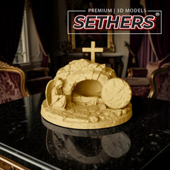 Empty Tomb Jesus Passion TeaLight Candle | 3D Printing Models